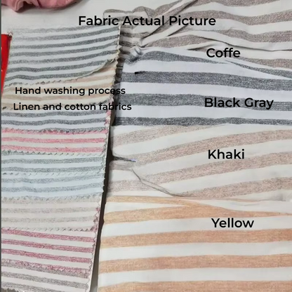 TinyTrend™ Vintage Cotton Stripe Pants – Unisex Casual Trousers with Pockets for Toddlers